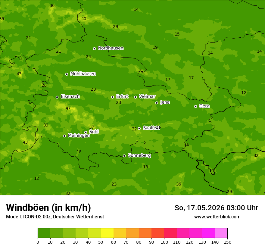 Maximale Windböen