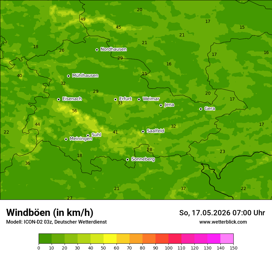 Maximale Windböen