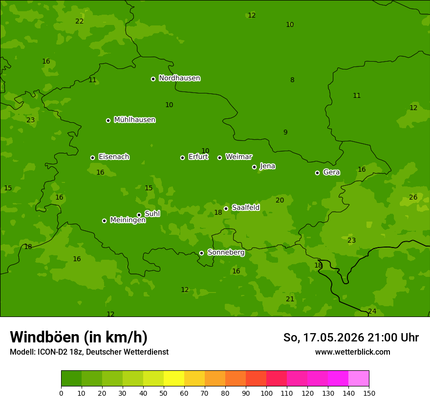 Maximale Windböen