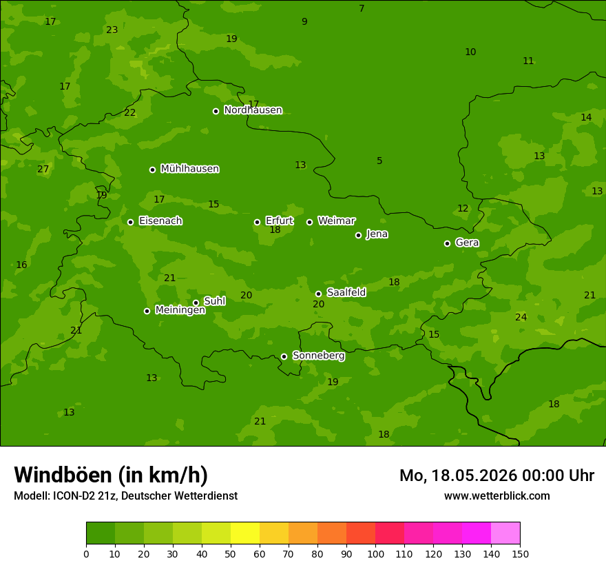Maximale Windböen