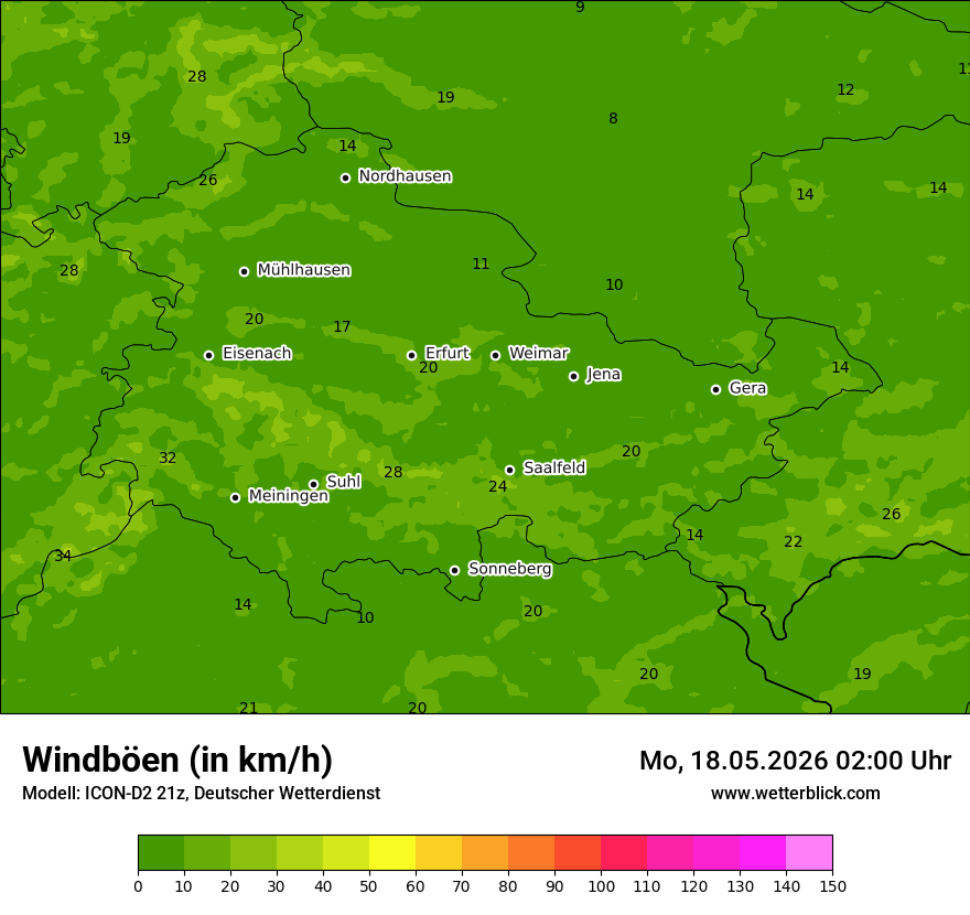 Maximale Windböen
