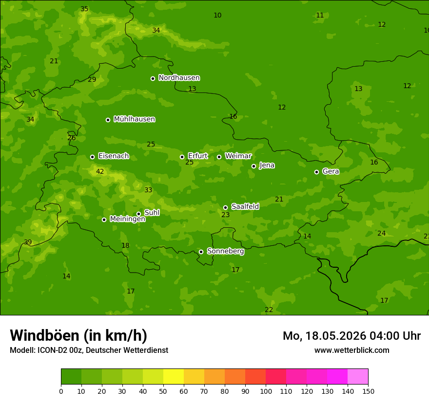Maximale Windböen