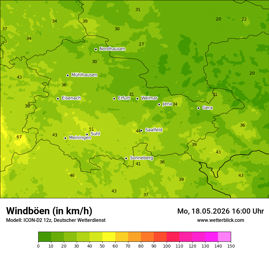 Maximale Windböen