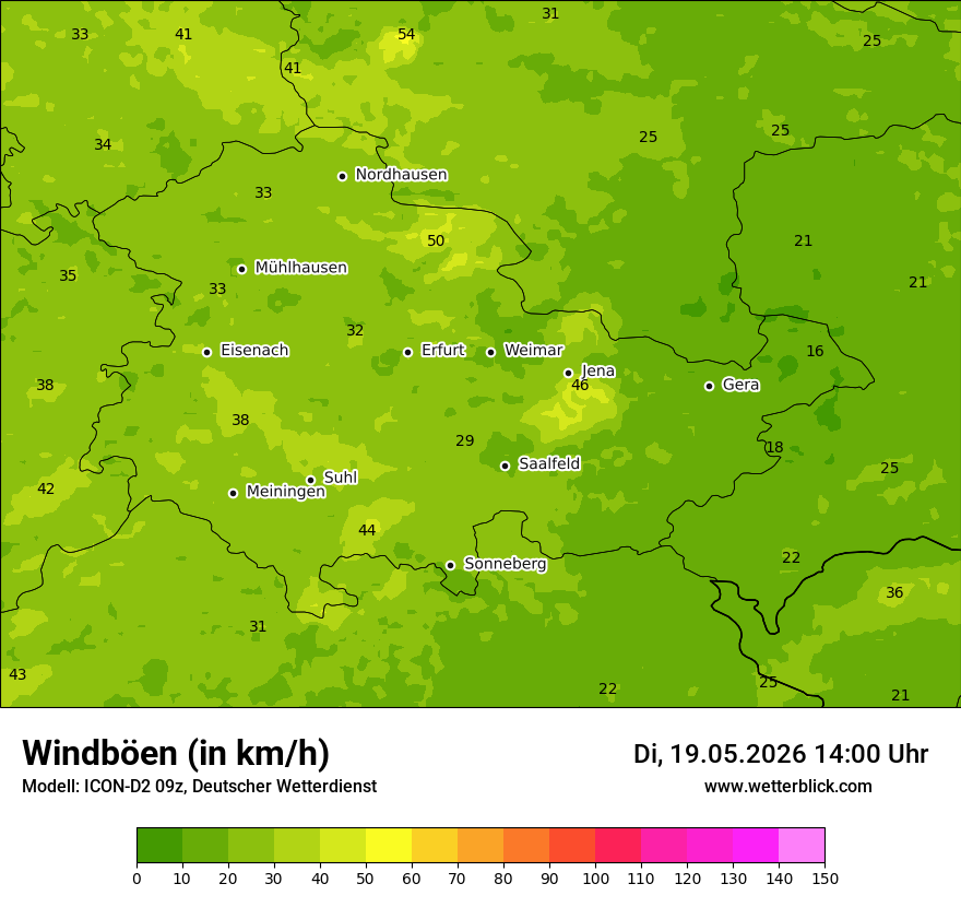 Maximale Windböen