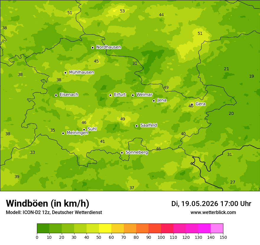 Maximale Windböen