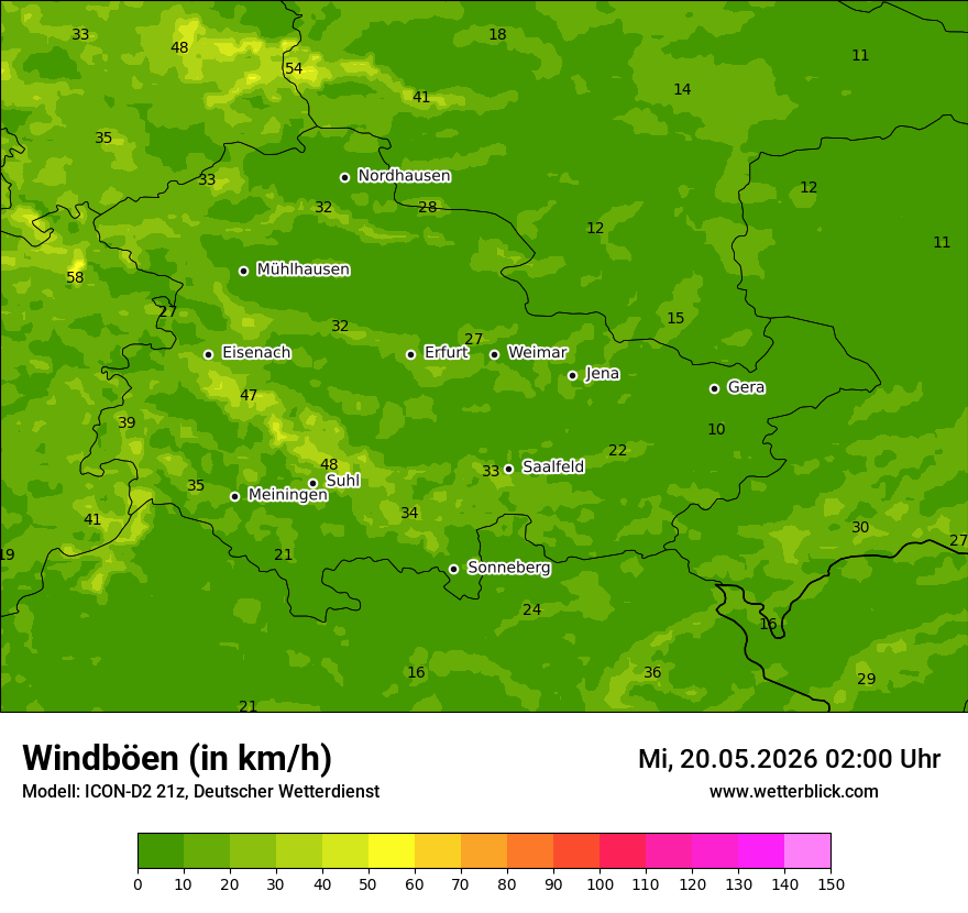 Maximale Windböen
