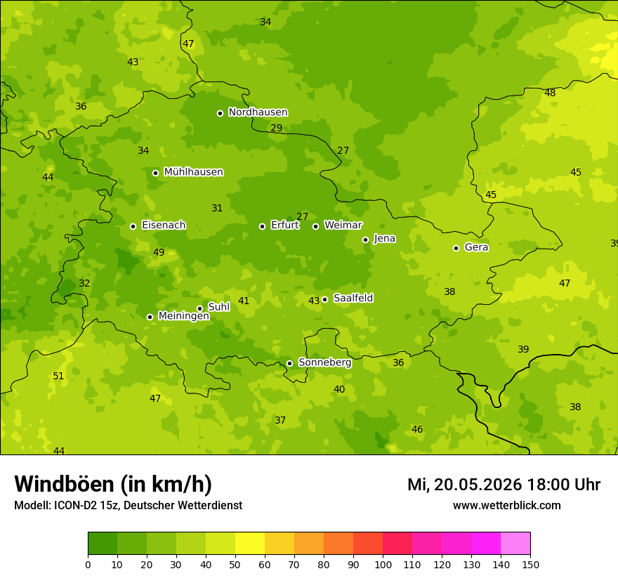 Maximale Windböen