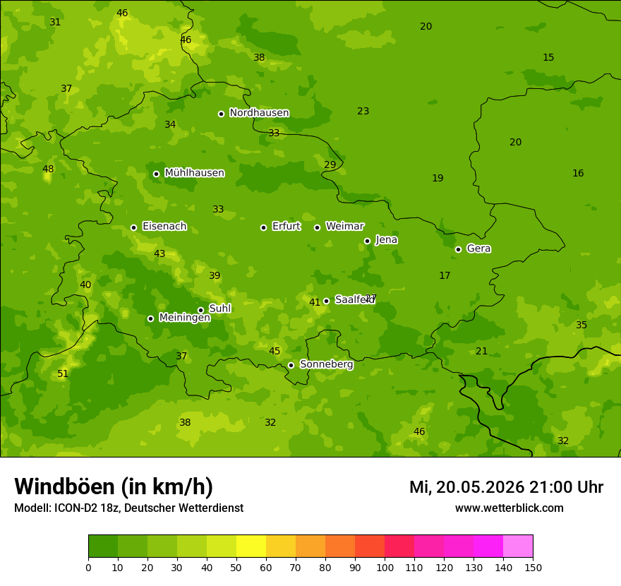 Maximale Windböen
