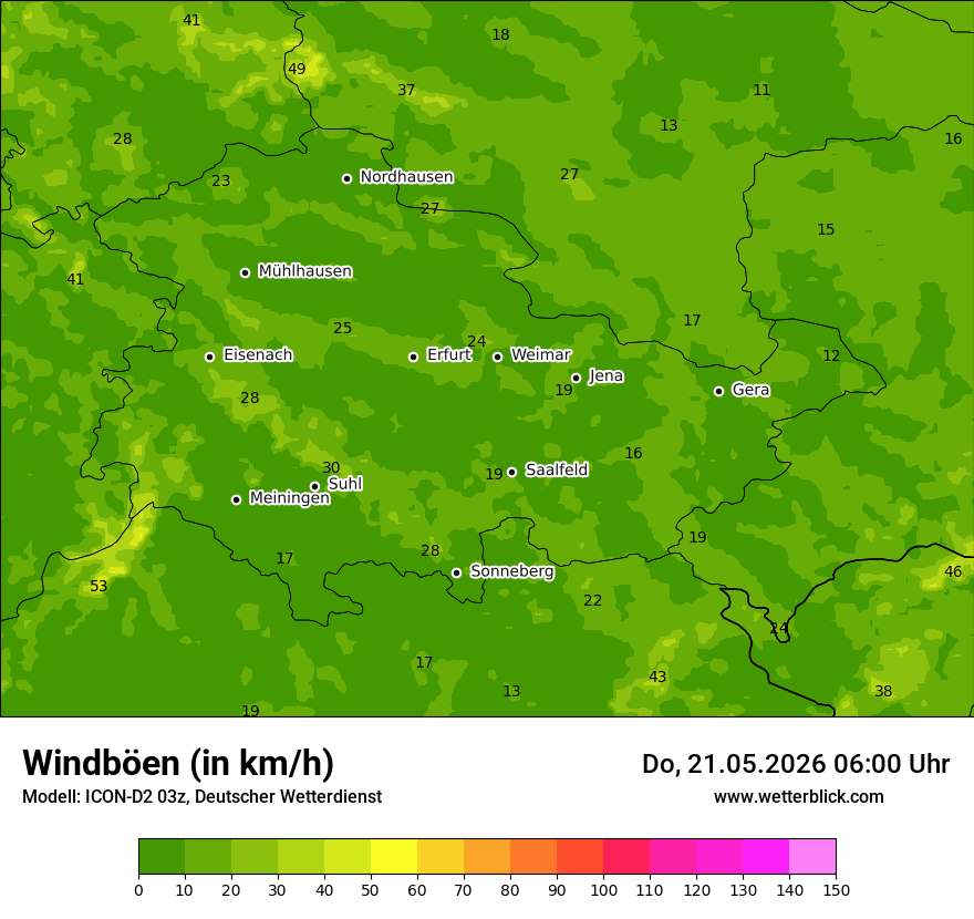 Maximale Windböen