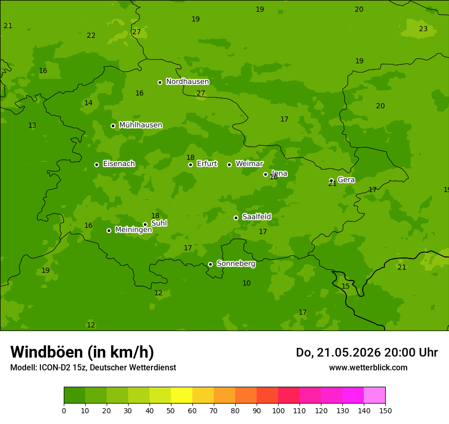 Maximale Windböen