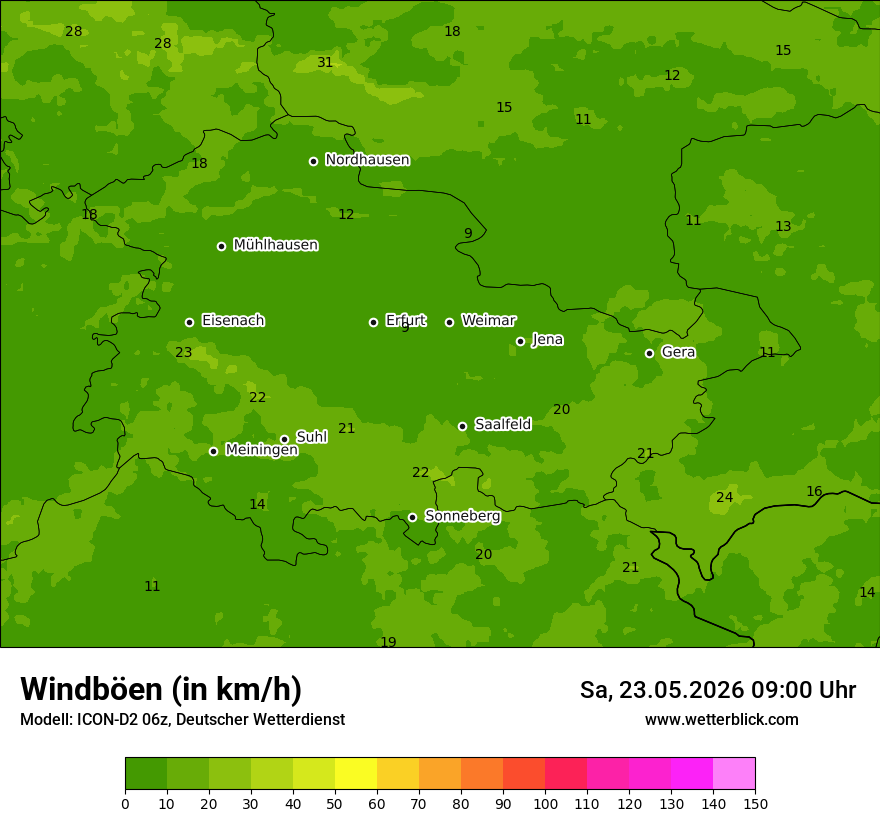 Maximale Windböen