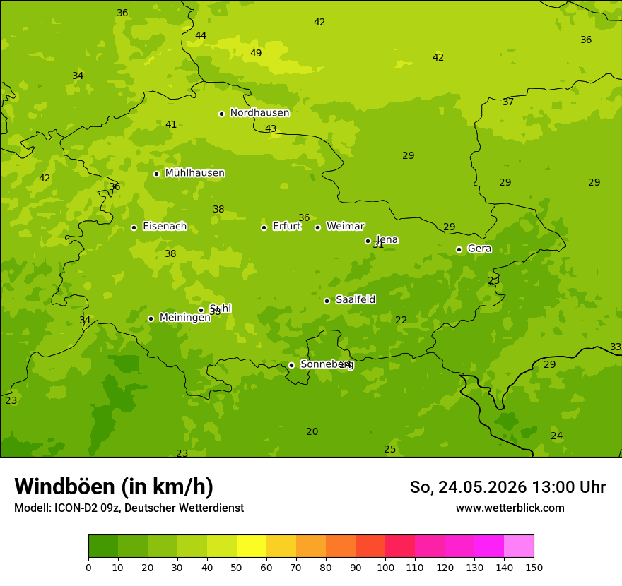 Maximale Windböen
