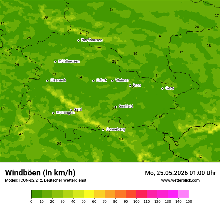 Maximale Windböen