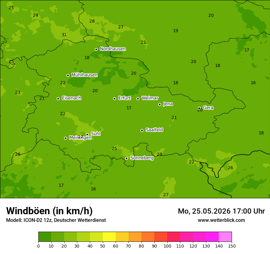 Maximale Windböen