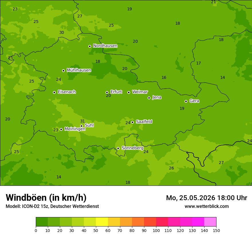 Maximale Windböen