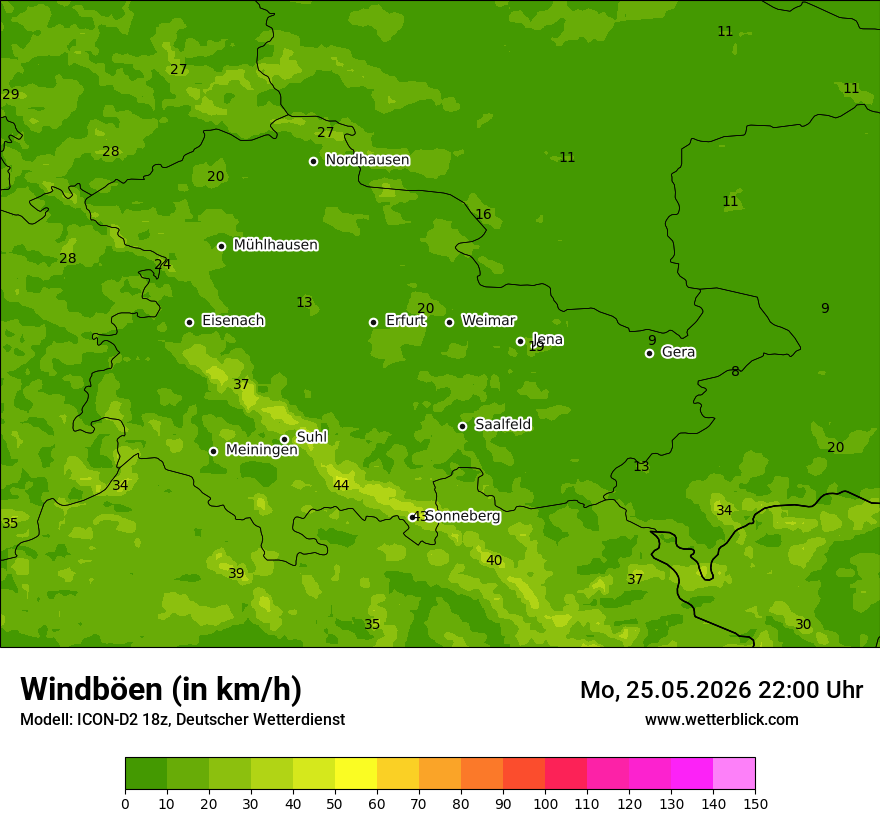 Maximale Windböen