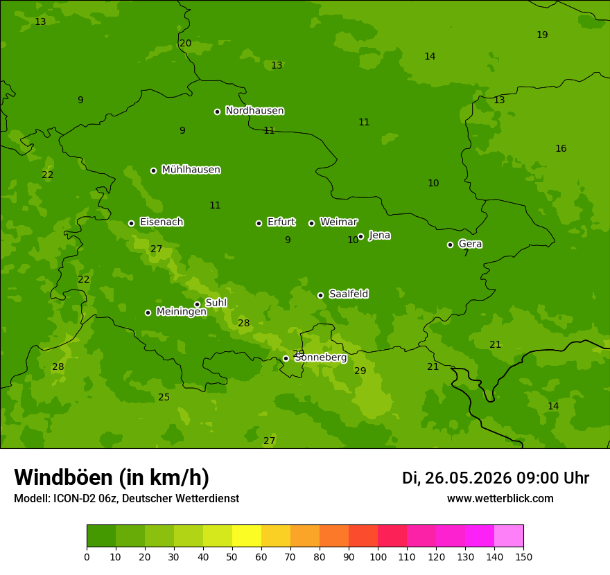 Maximale Windböen