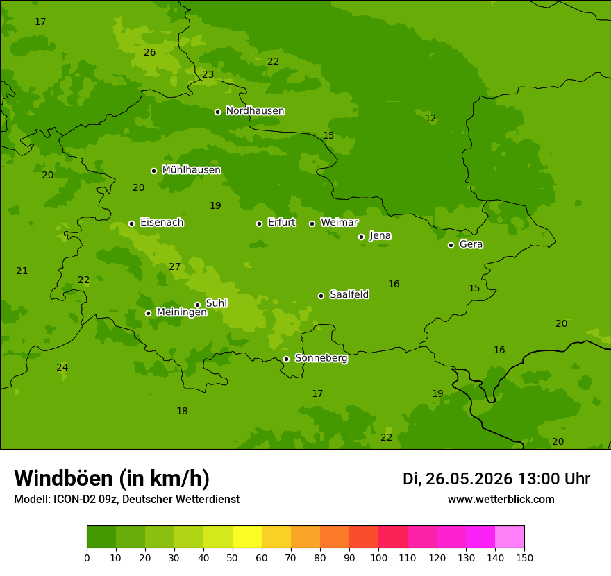 Maximale Windböen