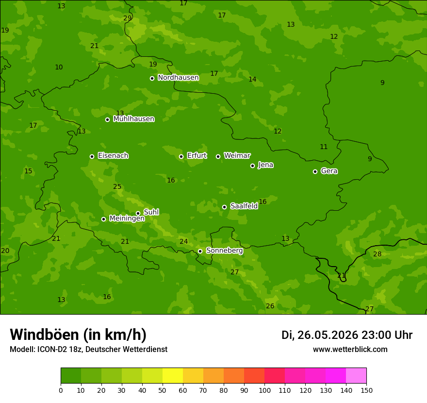 Maximale Windböen
