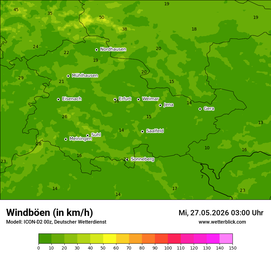 Maximale Windböen