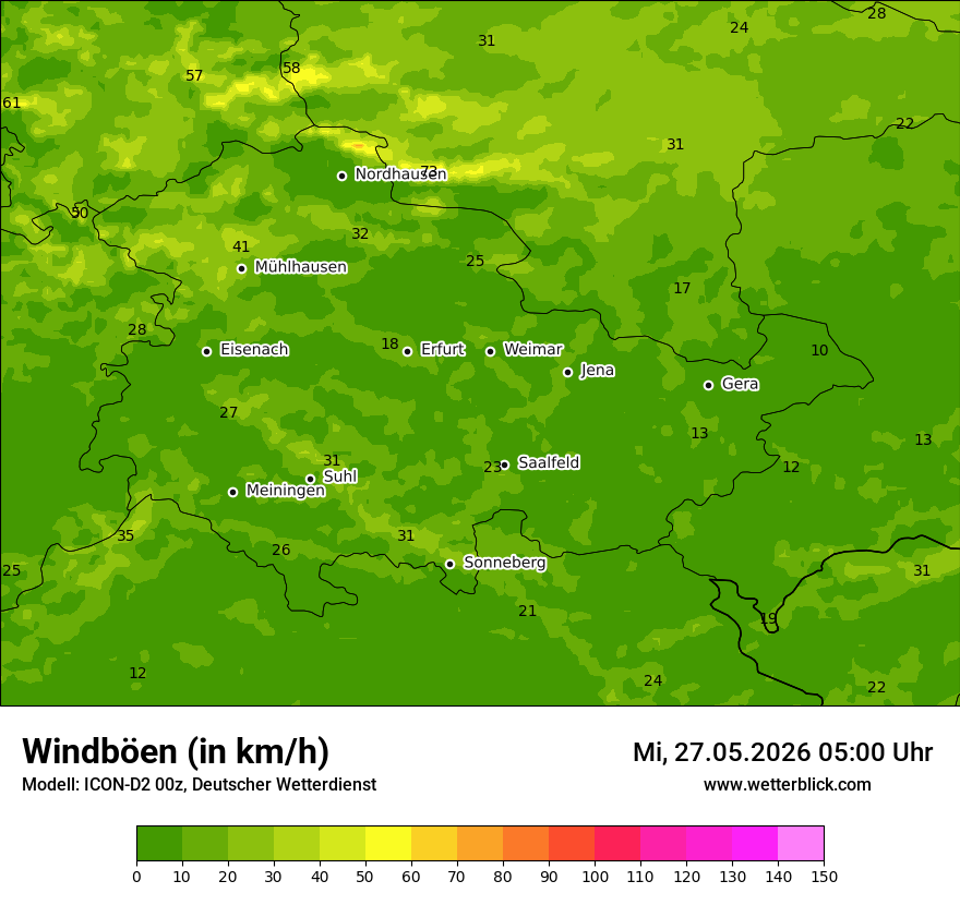Maximale Windböen