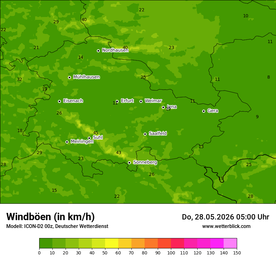 Maximale Windböen