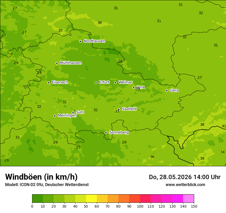 Maximale Windböen