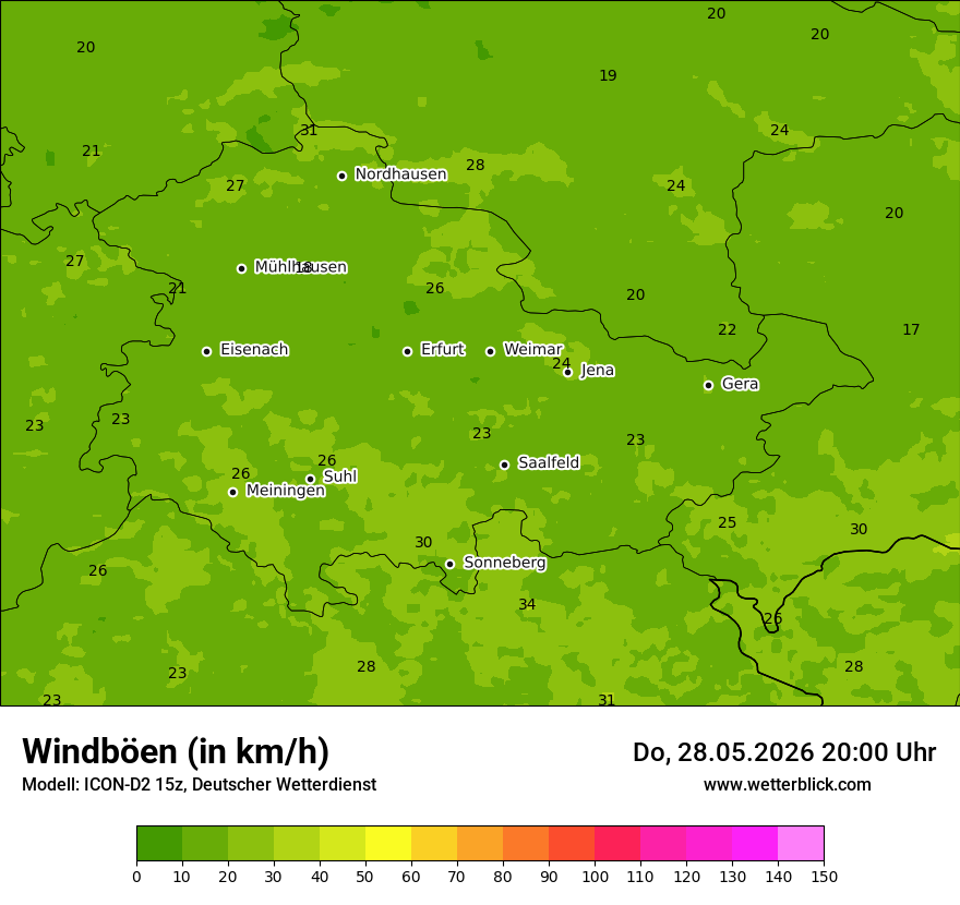 Maximale Windböen