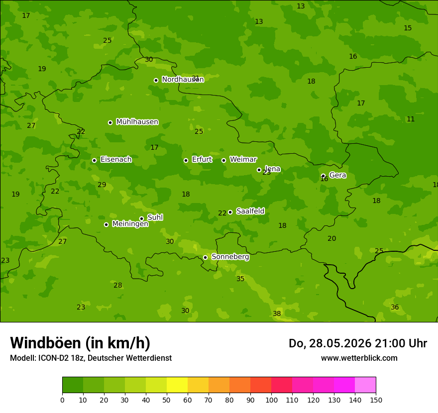 Maximale Windböen