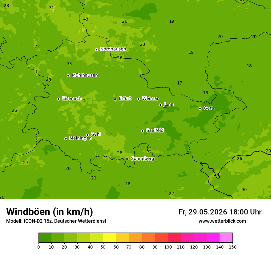 Maximale Windböen