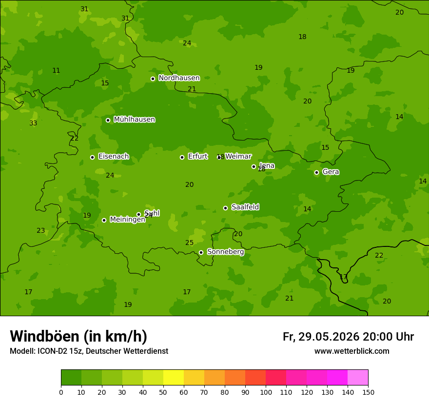 Maximale Windböen