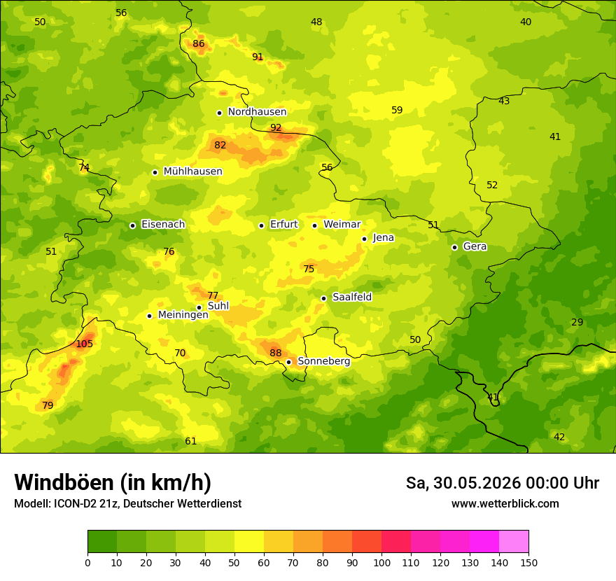 Maximale Windböen