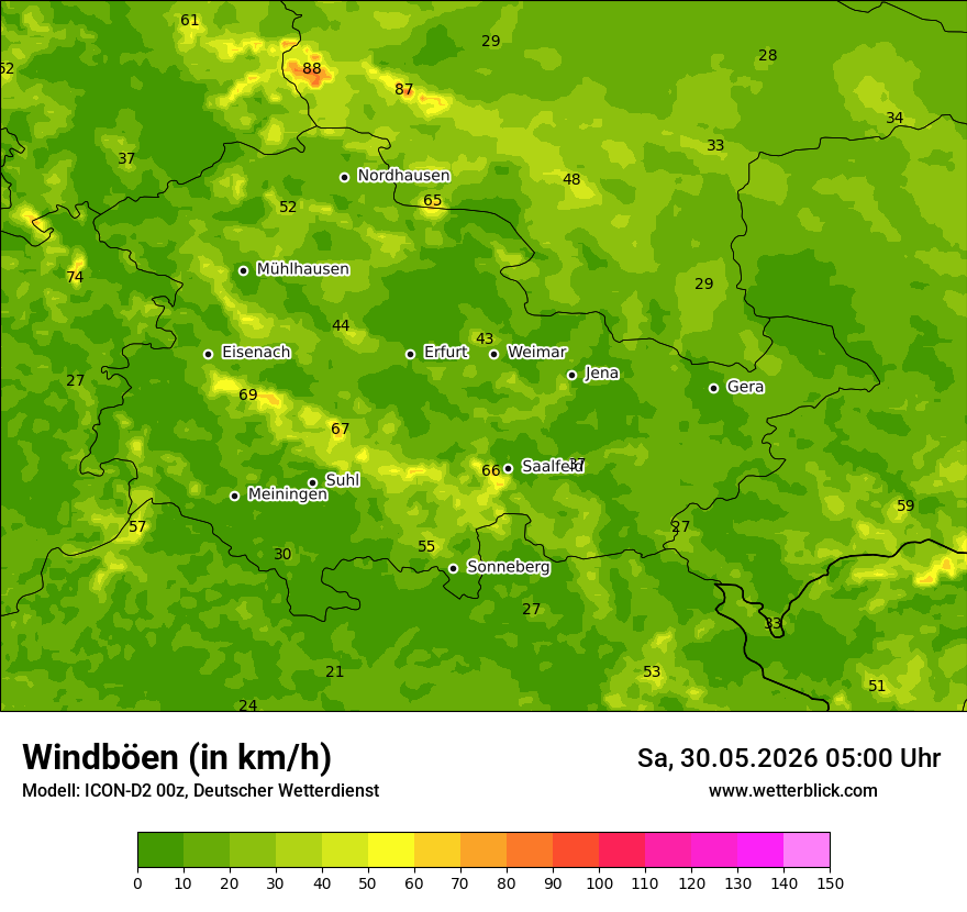 Maximale Windböen