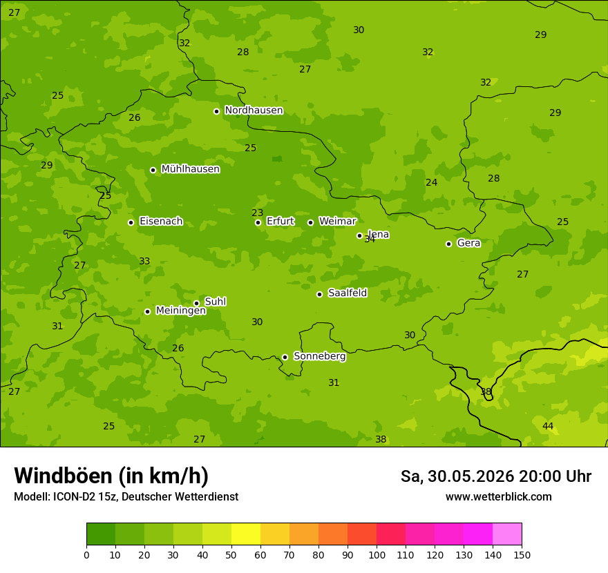 Maximale Windböen