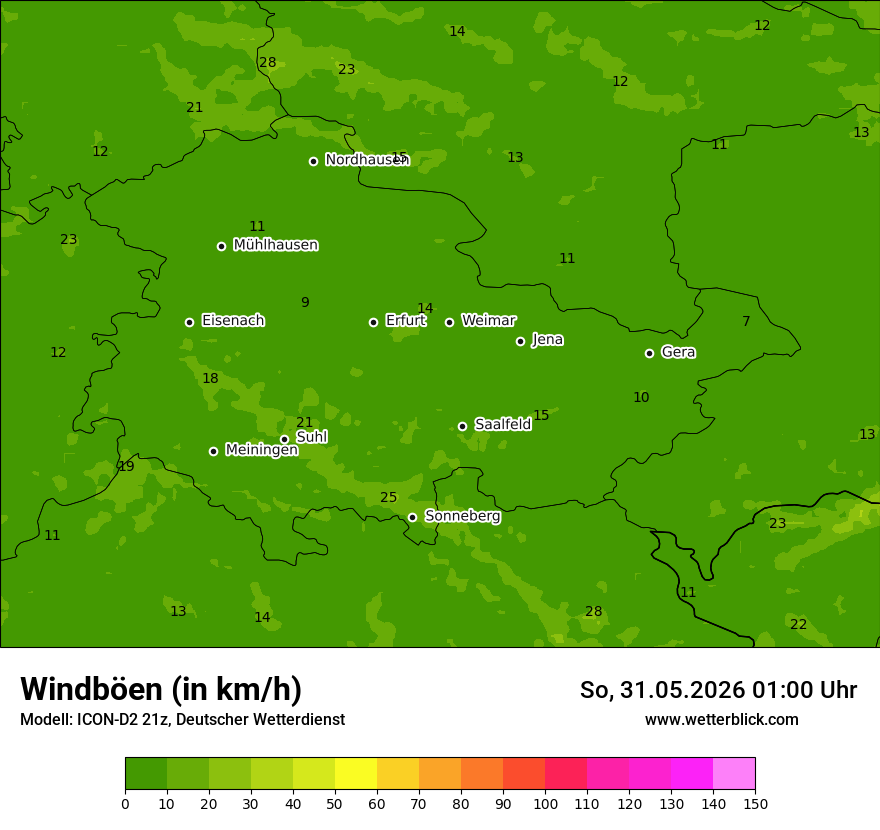 Maximale Windböen