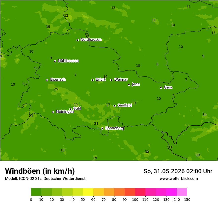 Maximale Windböen