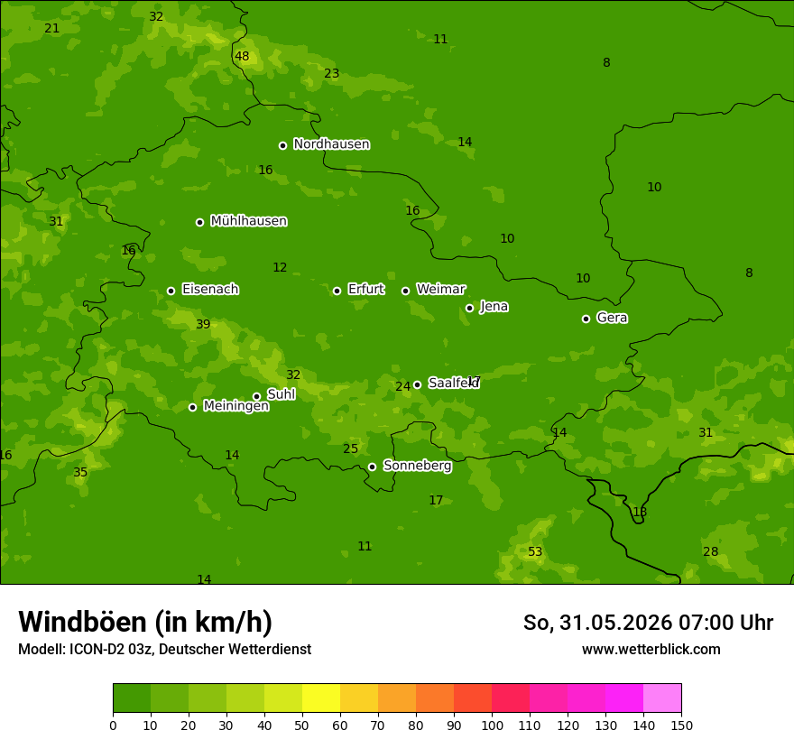 Maximale Windböen