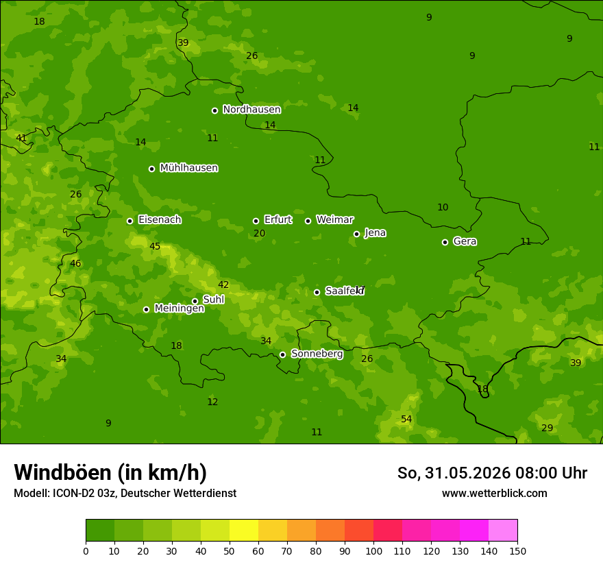 Maximale Windböen