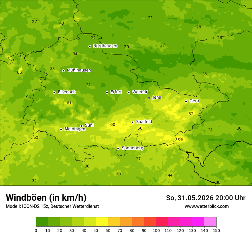 Maximale Windböen