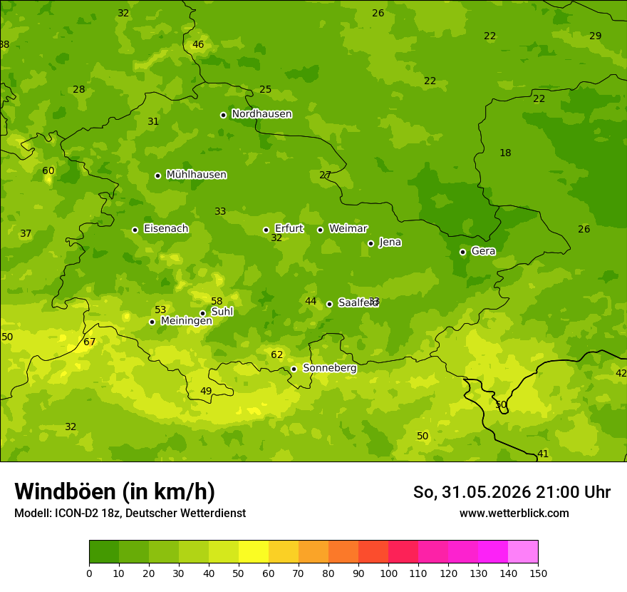 Maximale Windböen