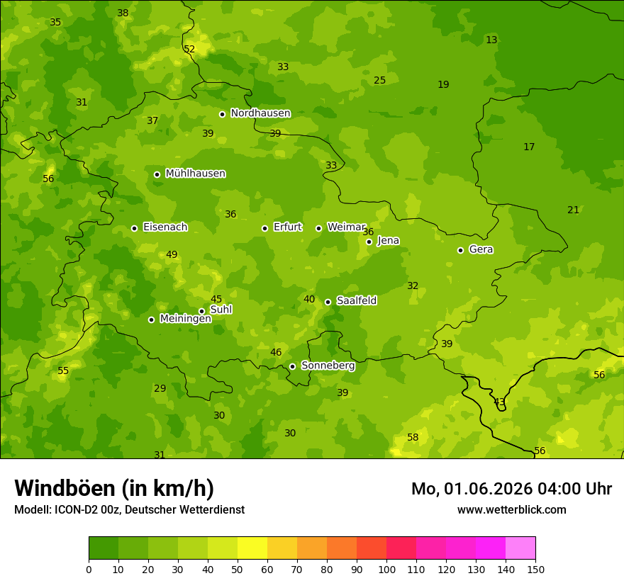 Maximale Windböen