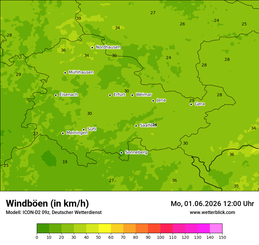 Maximale Windböen
