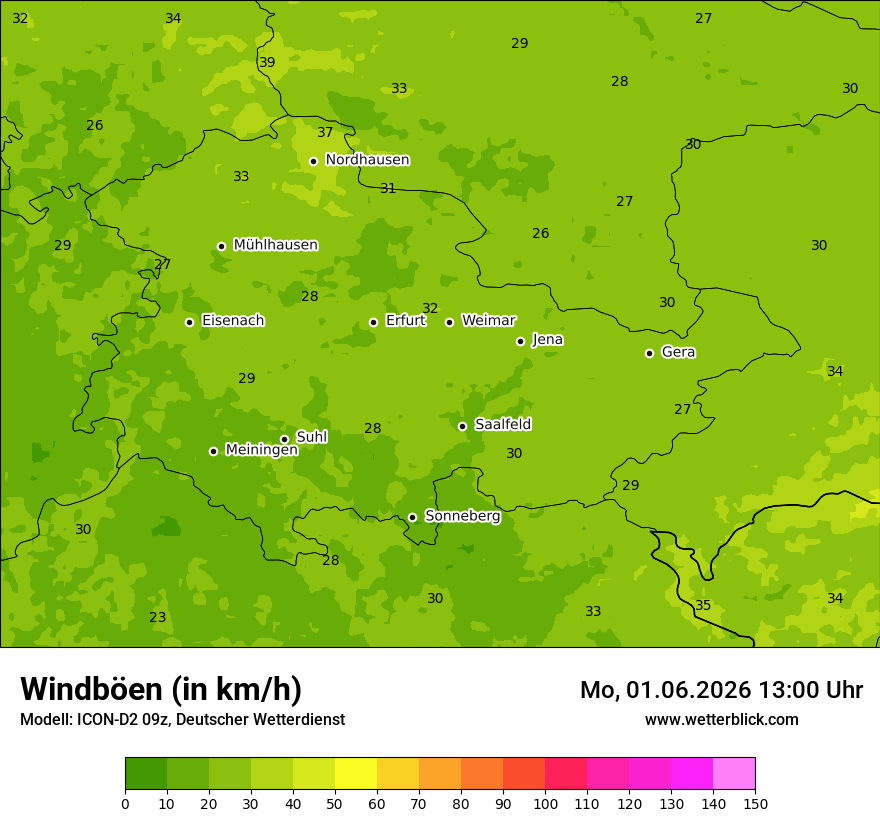 Maximale Windböen