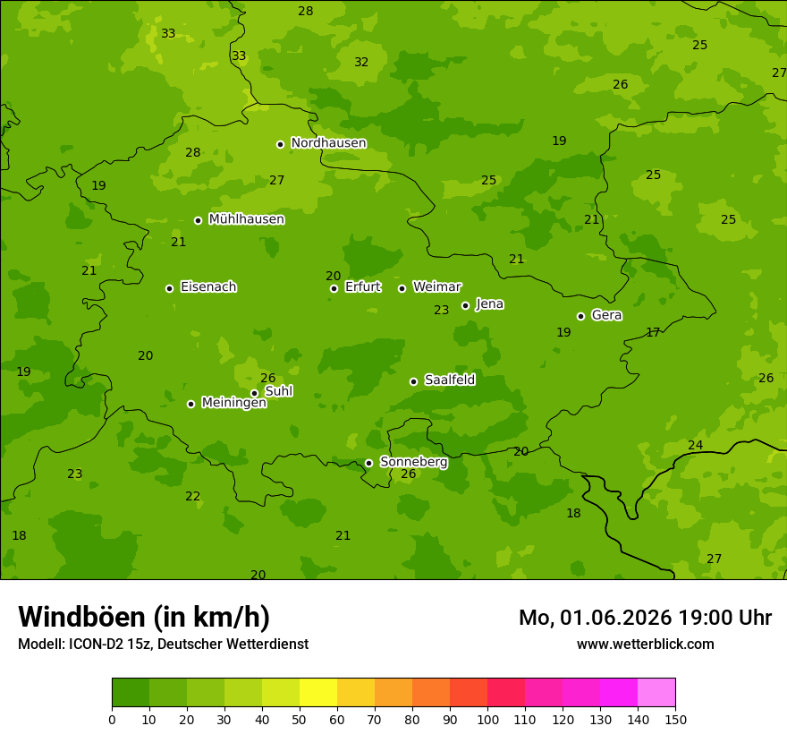 Maximale Windböen