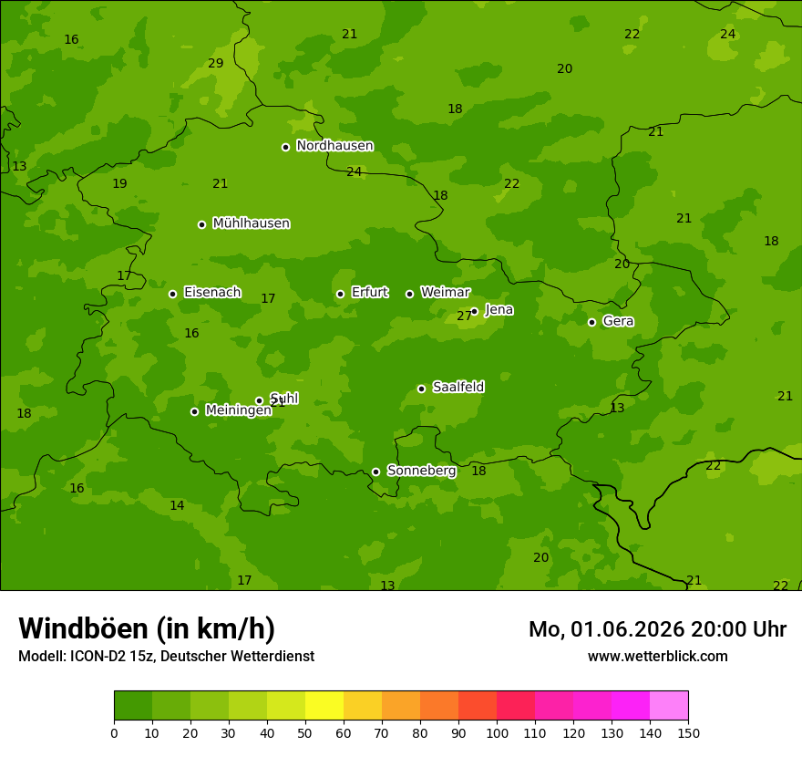 Maximale Windböen
