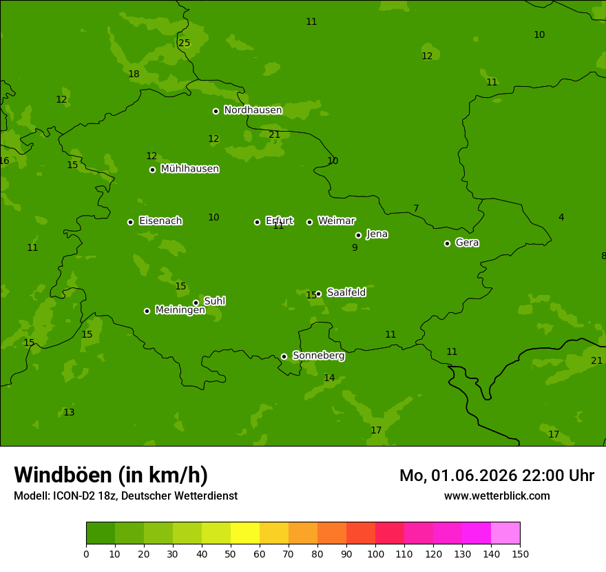 Maximale Windböen