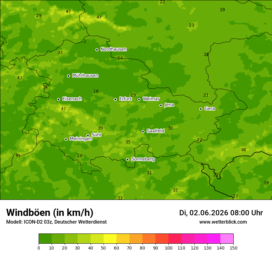 Maximale Windböen