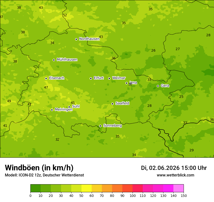 Maximale Windböen