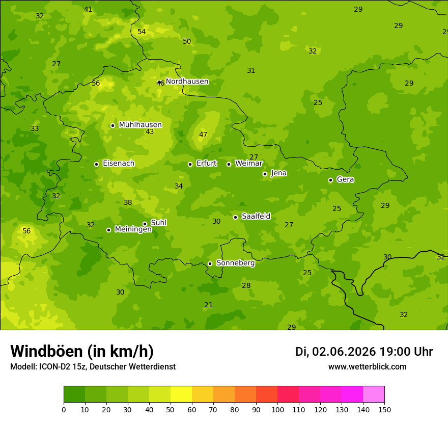Maximale Windböen