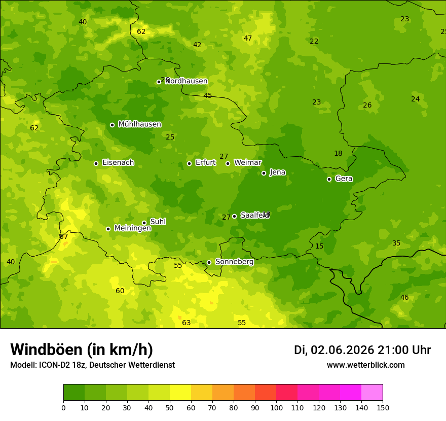 Maximale Windböen